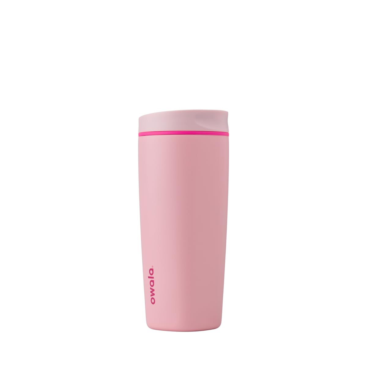 Owala SmoothSip Slider Insulated Stainless Steel Coffee Tumbler, Reusable Iced Coffee Cup, Hot Coffee Travel Mug, BPA Free 12 oz, Vanilla Bean
