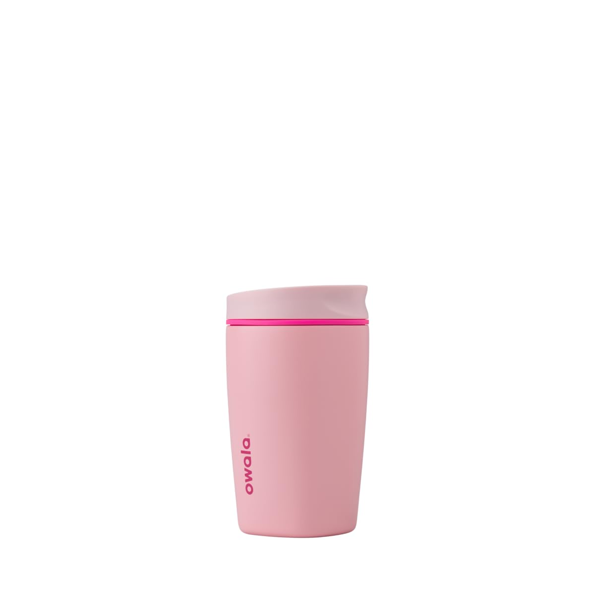 Owala SmoothSip Slider Insulated Stainless Steel Coffee Tumbler, Reusable Iced Coffee Cup, Hot Coffee Travel Mug, BPA Free 12 oz, Vanilla Bean