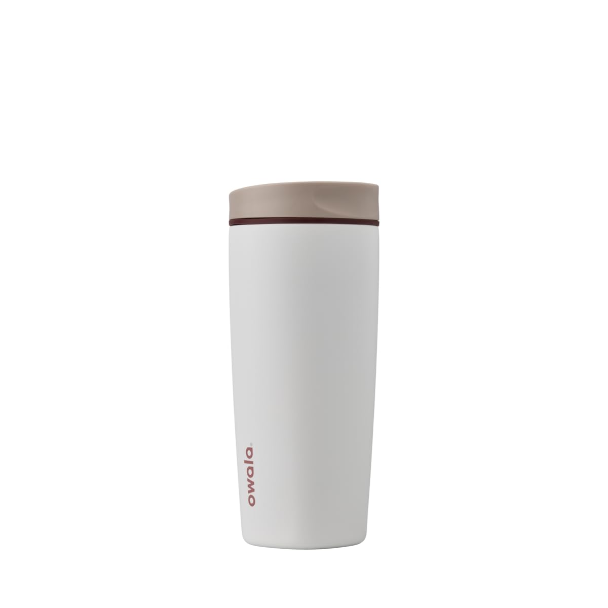Owala SmoothSip Slider Insulated Stainless Steel Coffee Tumbler, Reusable Iced Coffee Cup, Hot Coffee Travel Mug, BPA Free 20 oz, Pucker Up