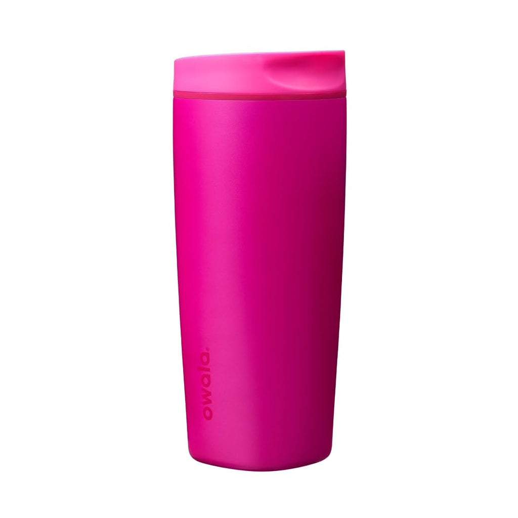 Owala SmoothSip Slider Insulated Stainless Steel Coffee Tumbler, Reusable Iced Coffee Cup, Hot Coffee Travel Mug, BPA Free 12 oz, Vanilla Bean