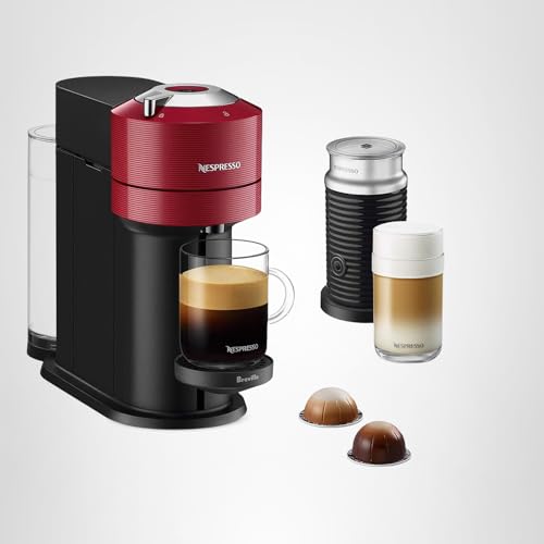 Nespresso Vertuo Next Coffee and Espresso Maker by Breville, with Aeroccino Milk Frother, Light Grey