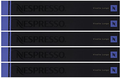 Nespresso Capsules Original Line, Morning Lungo Blends Variety Pack, Mild to Medium to Dark Roast Coffee, 50-Count Coffee Pods