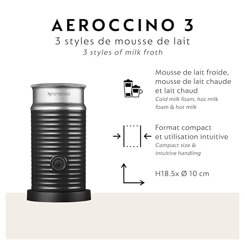 Nespresso Vertuo Next Coffee and Espresso Maker by Breville, with Aeroccino Milk Frother, Light Grey