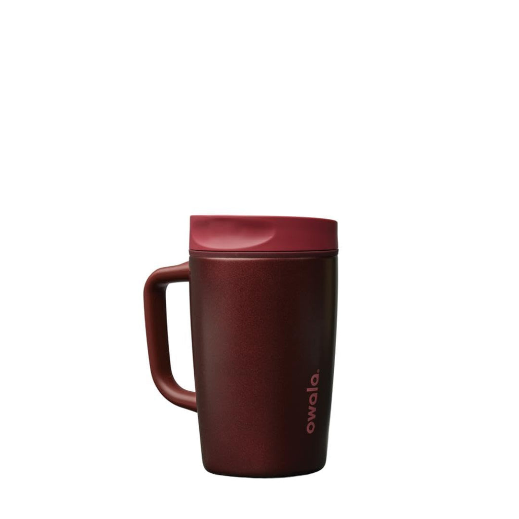 Owala SmoothSip Slider Insulated Stainless Steel Coffee Tumbler, Reusable Iced Coffee Cup, Hot Coffee Travel Mug, BPA Free 20 oz, Pucker Up