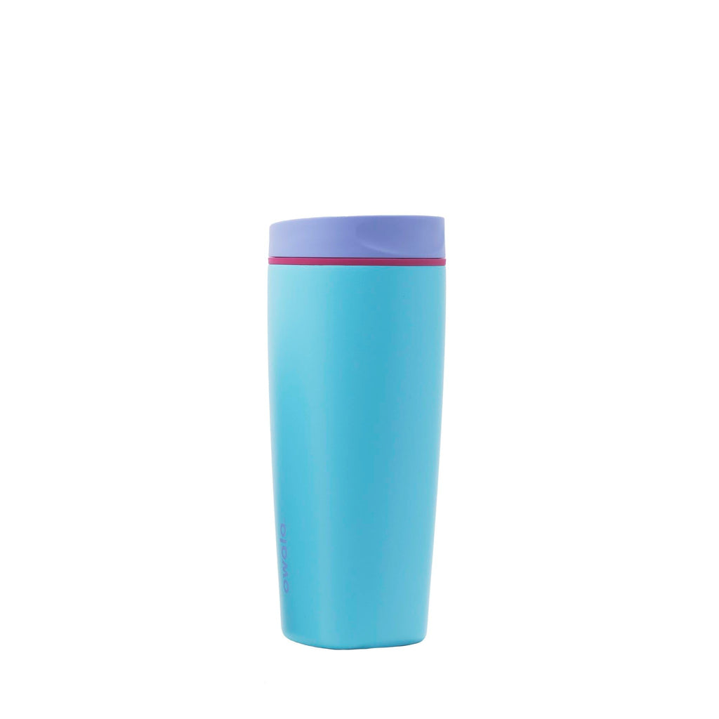 Owala SmoothSip Slider Insulated Stainless Steel Coffee Tumbler, Reusable Iced Coffee Cup, Hot Coffee Travel Mug, BPA Free 20 oz, Pucker Up