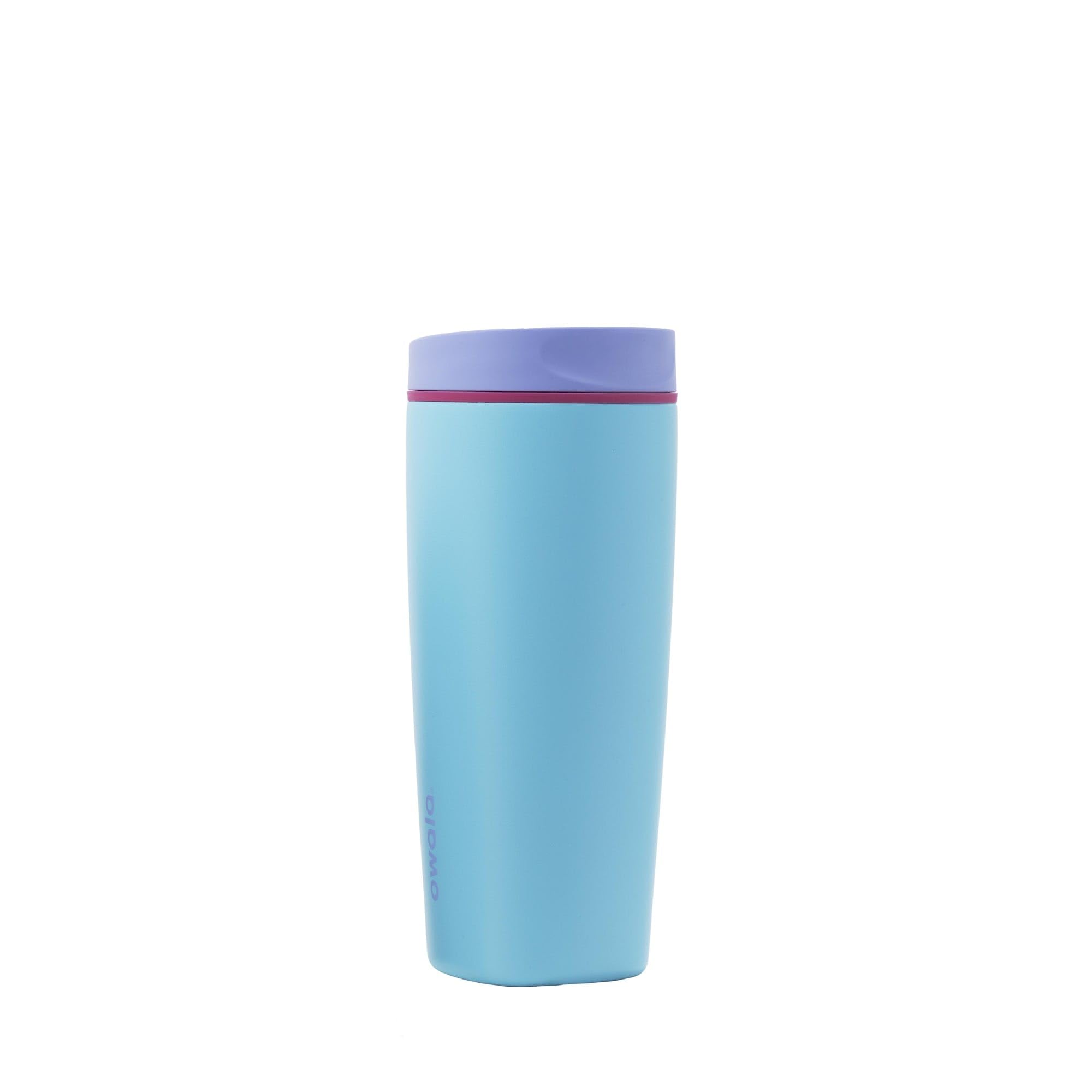 Owala SmoothSip Slider Insulated Stainless Steel Coffee Tumbler, Reusable Iced Coffee Cup, Hot Coffee Travel Mug, BPA Free 20 oz, Pucker Up