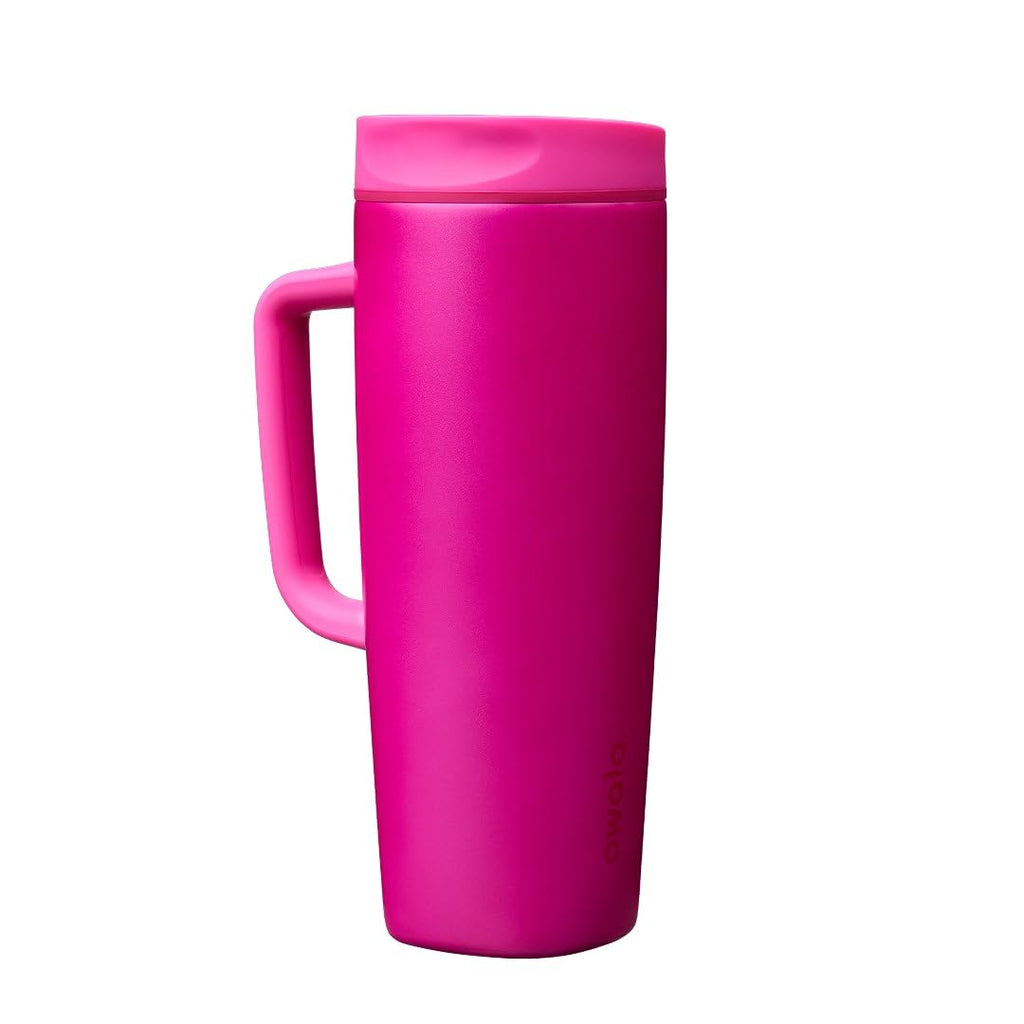 Owala SmoothSip Slider Insulated Stainless Steel Coffee Tumbler, Reusable Iced Coffee Cup, Hot Coffee Travel Mug, BPA Free 20 oz, Pucker Up