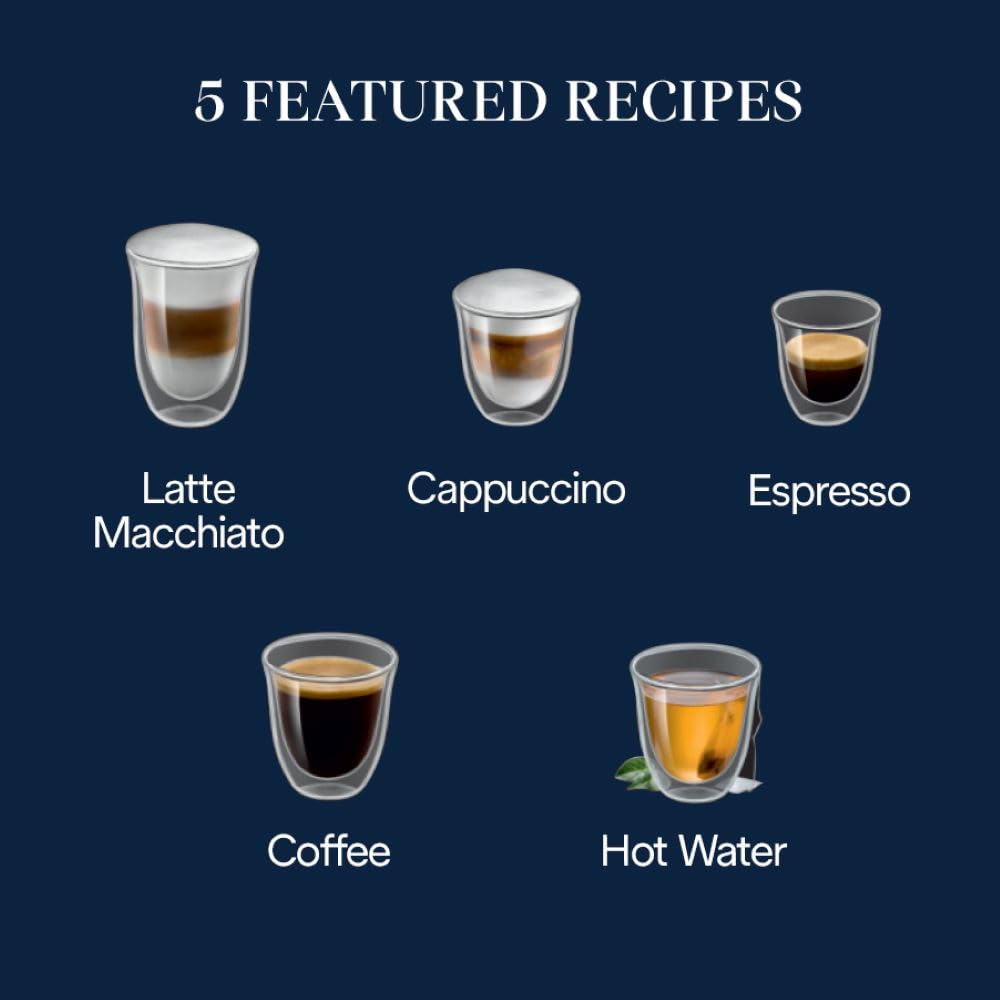 De'Longhi Magnifica Evo Automatic Espresso & Coffee Machine with Auto Milk Frother, Built-in Grinder & Auto-Clean Function - For Latte, Cappuccino, Americano, Iced Coffee, ECAM29084SB , Silver