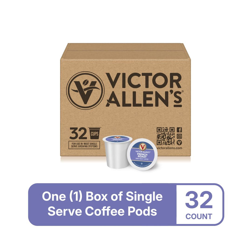 Victor Allen's Coffee Variety Pack (Morning Blend, 100% Colombian, Donut Shop Blend, French Roast), 42 Count, Single Serve Coffee Pods for Keurig K-Cup Brewers