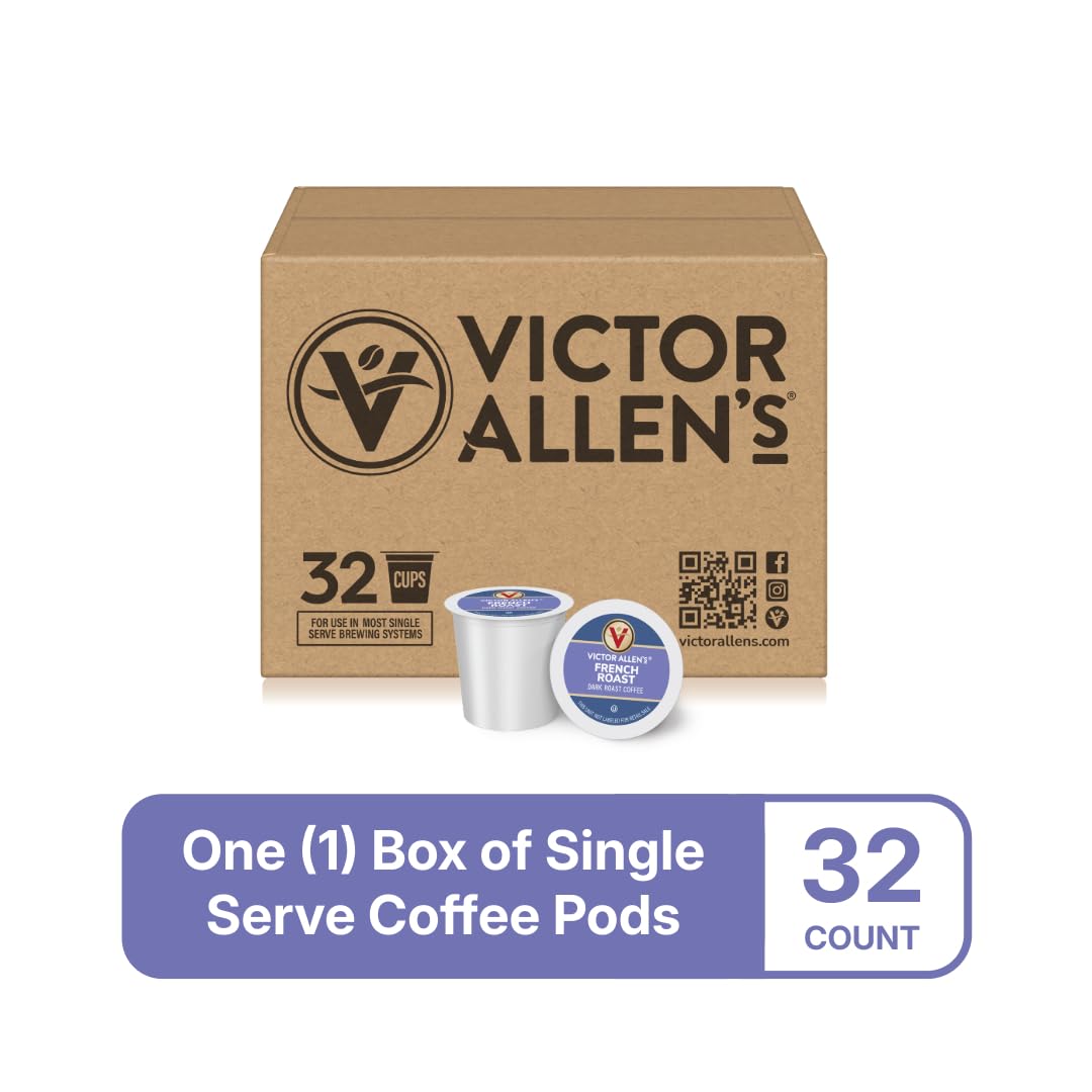 Victor Allen's Coffee Variety Pack (Morning Blend, 100% Colombian, Donut Shop Blend, French Roast), 42 Count, Single Serve Coffee Pods for Keurig K-Cup Brewers
