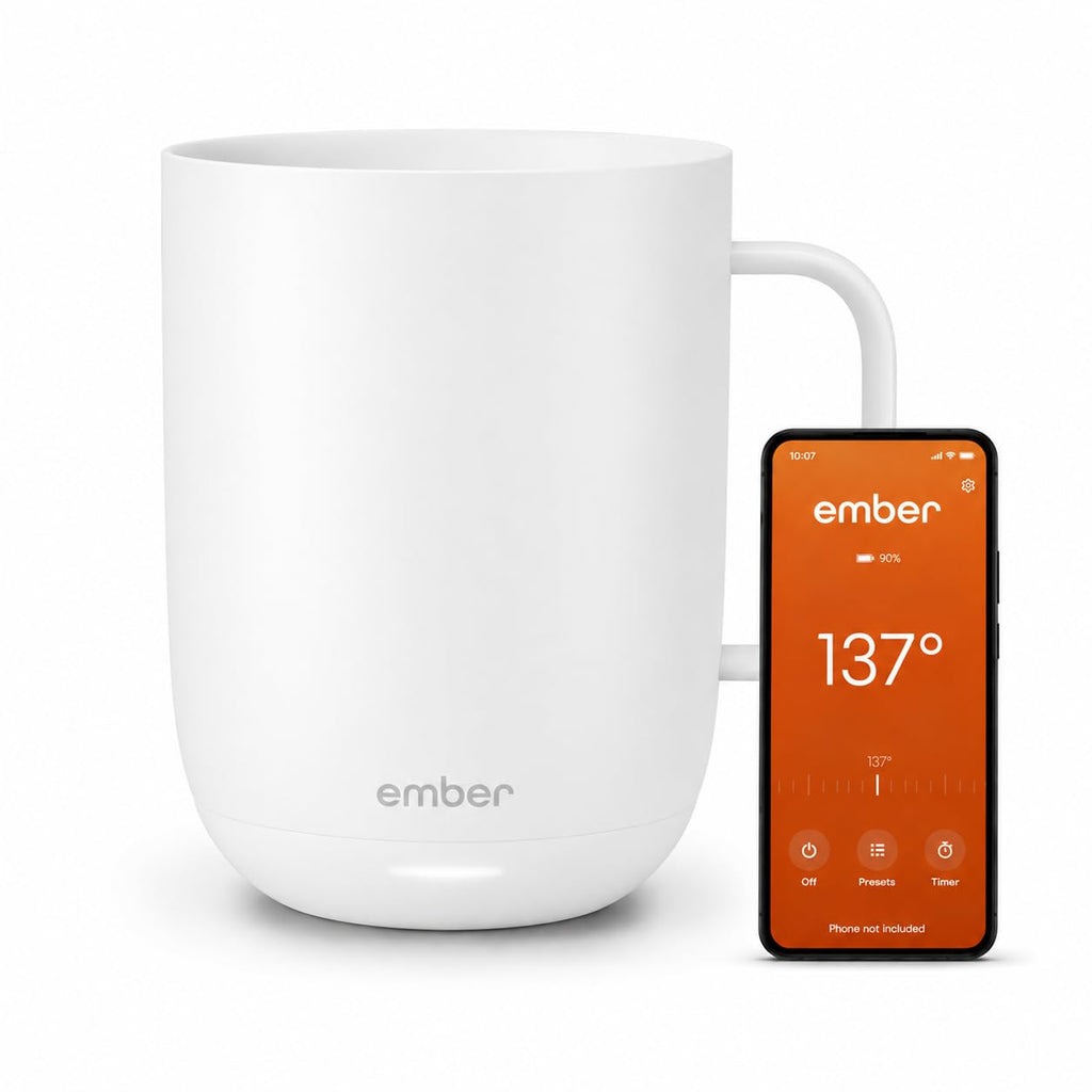 Ember Temperature Control Smart Mug 2, 14 Oz, App-Controlled Heated Coffee Mug with 80 Min Battery Life and Improved Design, Black