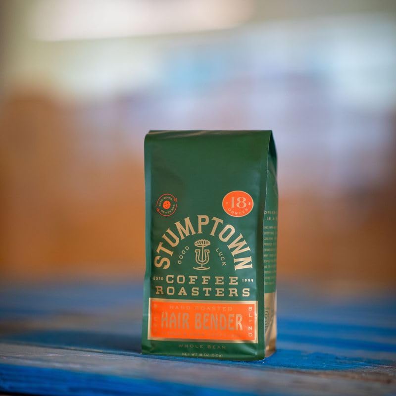 Stumptown Coffee Roasters, Medium Roast Whole Bean Coffee, 100% Arabica Coffee - Hair Bender 12 Ounce Bag with Flavor Notes of Citrus and Dark Chocolate