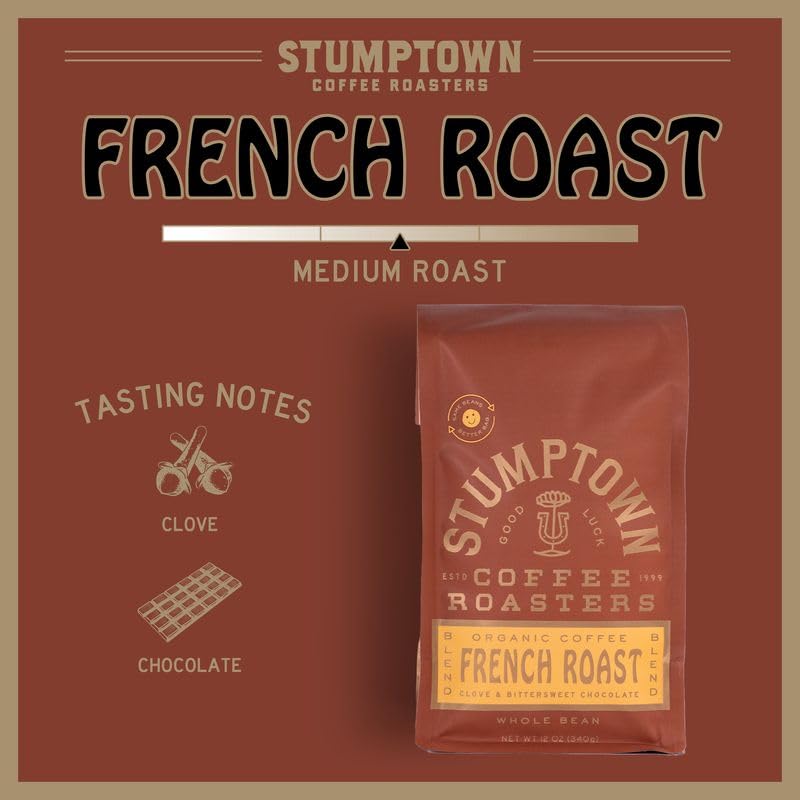 Stumptown Coffee Roasters, Medium Roast Whole Bean Coffee, 100% Arabica Coffee - Hair Bender 12 Ounce Bag with Flavor Notes of Citrus and Dark Chocolate