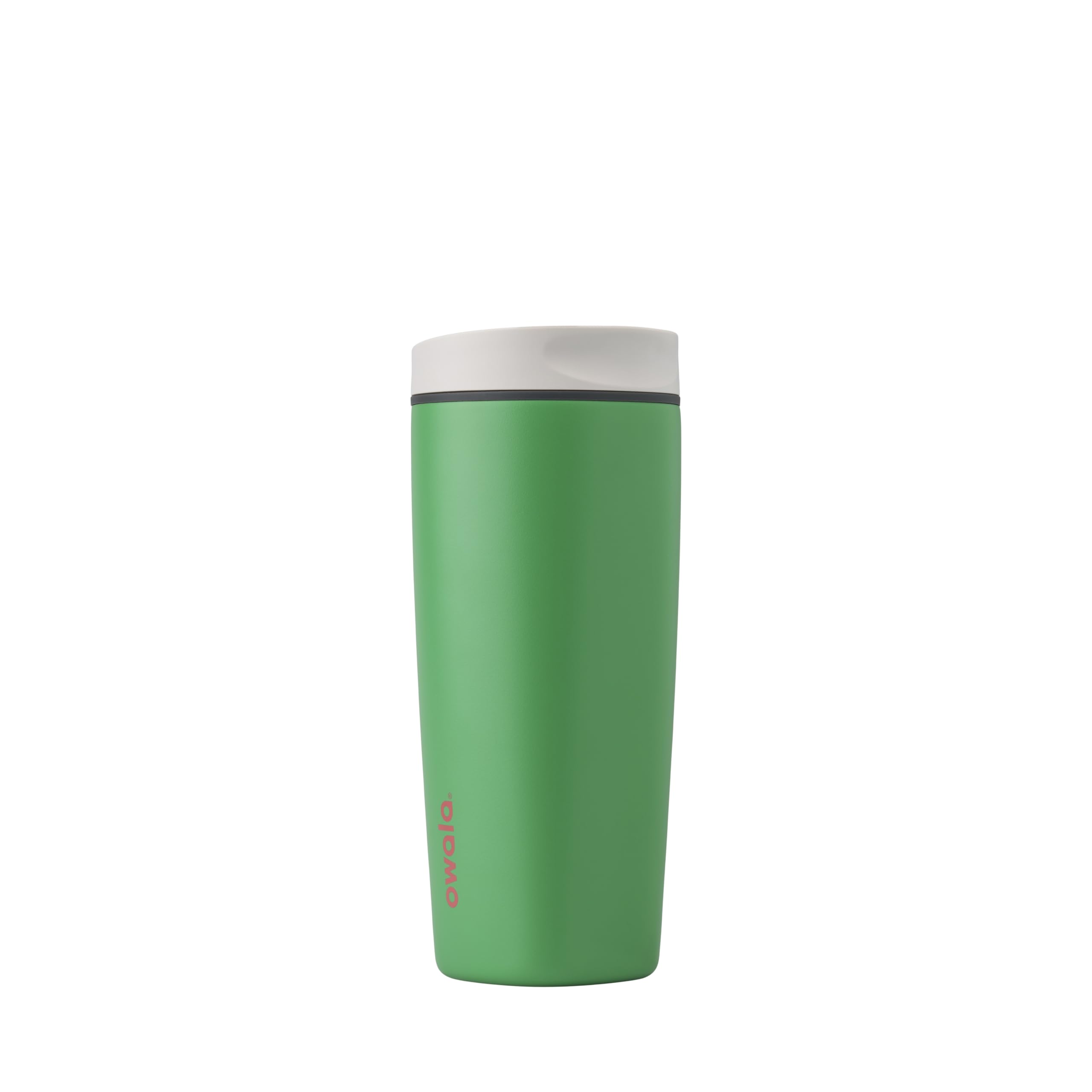 Owala SmoothSip Slider Insulated Stainless Steel Coffee Tumbler, Reusable Iced Coffee Cup, Hot Coffee Travel Mug, BPA Free 12 oz, Vanilla Bean