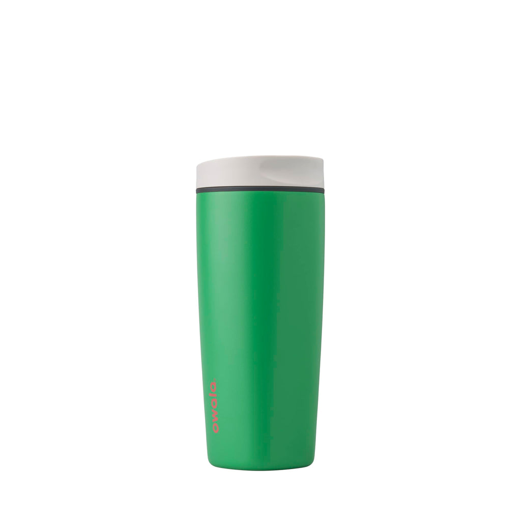 Owala SmoothSip Slider Insulated Stainless Steel Coffee Tumbler, Reusable Iced Coffee Cup, Hot Coffee Travel Mug, BPA Free 20 oz, Pucker Up
