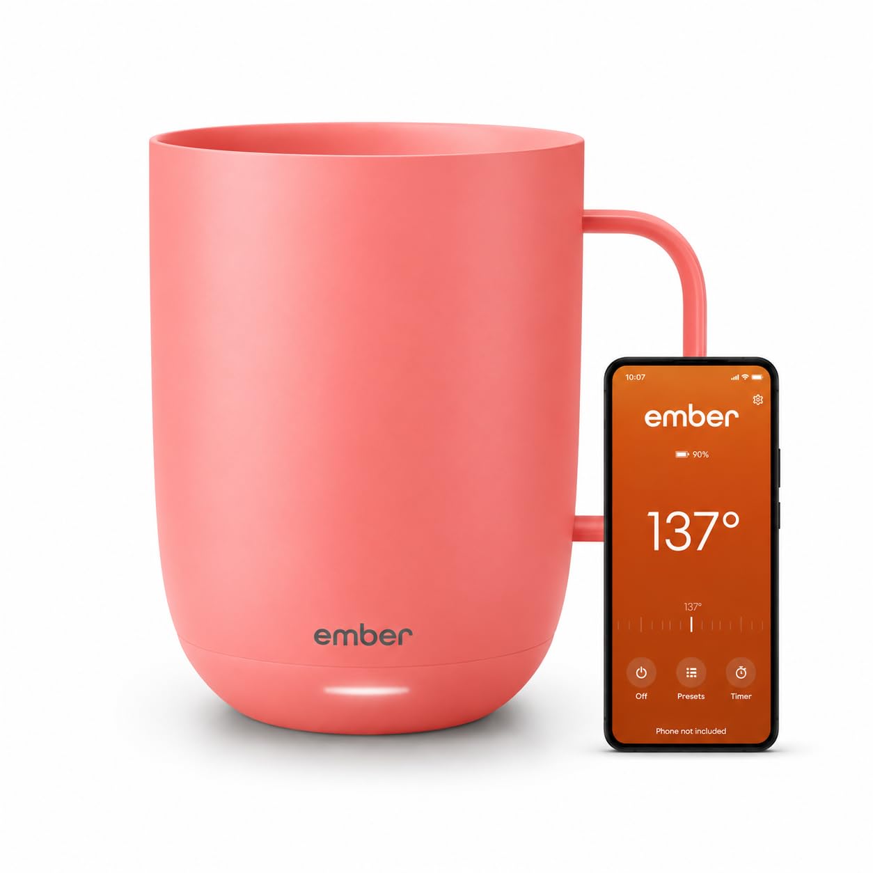 Ember Temperature Control Smart Mug 2, 14 Oz, App-Controlled Heated Coffee Mug with 80 Min Battery Life and Improved Design, Black