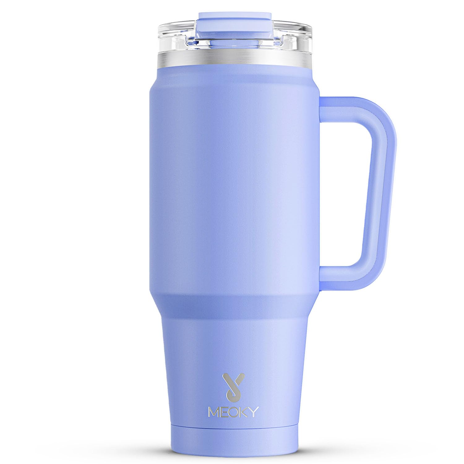Meoky 32 oz Tumbler with Handle, Insulated Tumbler with Lid and Straw, Stainless Steel Travel Mug, Keeps Cold for 24 Hours, 100% Leak Proof, Fits in Car Cup Holder (Night)