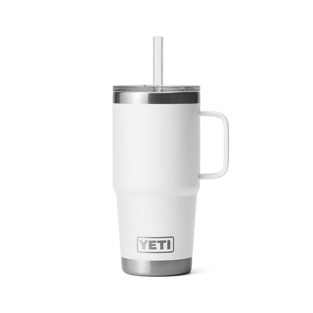 YETI Rambler 35 oz Tumbler with Handle and Straw Lid, Travel Mug Water Tumbler, Vacuum Insulated Cup with Handle, Stainless Steel, Moon Dust - Textured