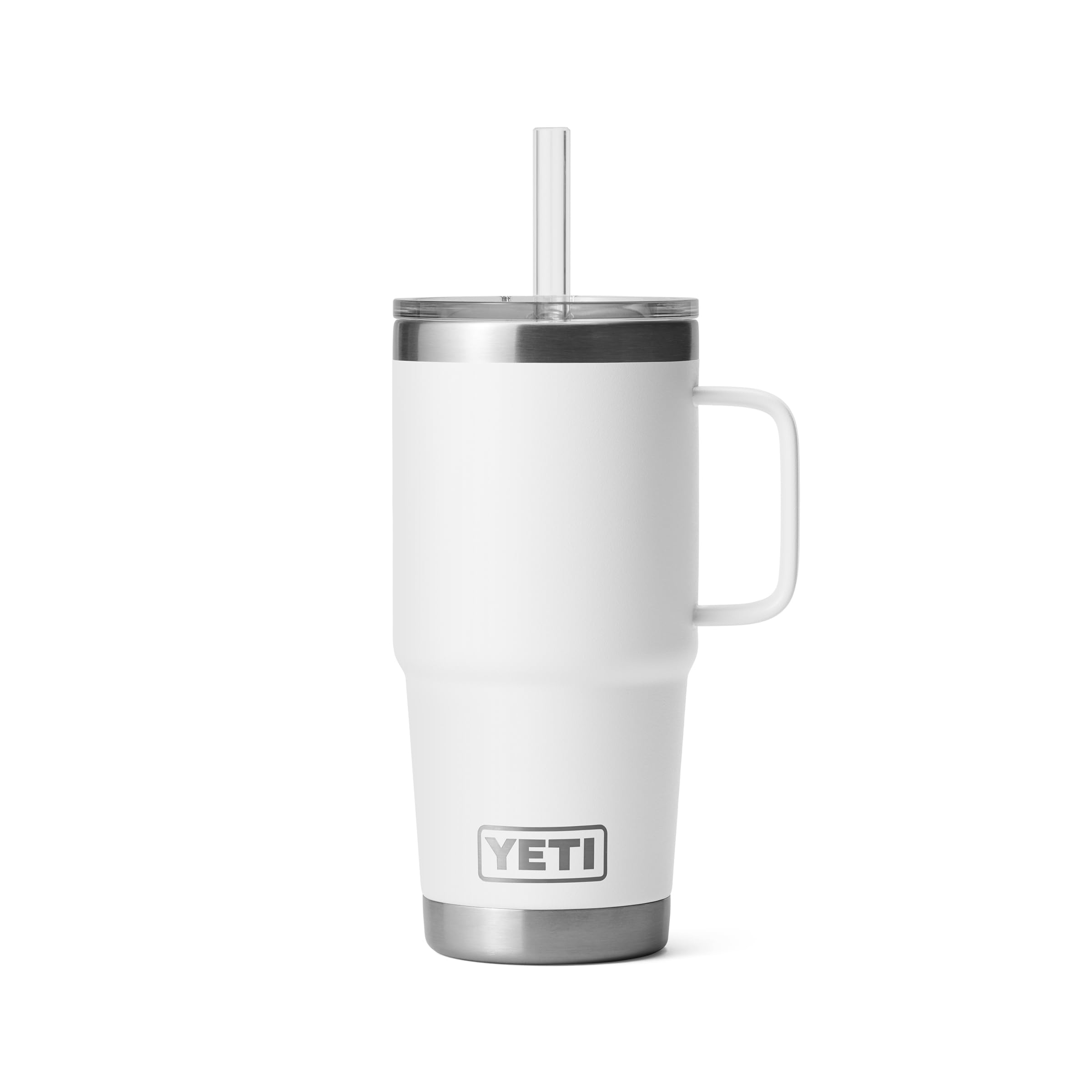 YETI Rambler 35 oz Tumbler with Handle and Straw Lid, Travel Mug Water Tumbler, Vacuum Insulated Cup with Handle, Stainless Steel, Moon Dust - Textured
