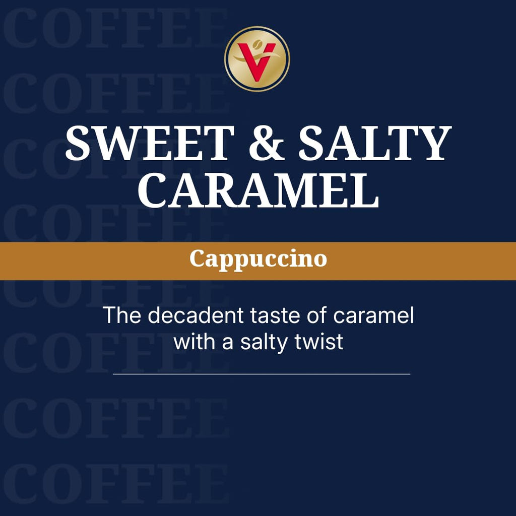 Victor Allen's Coffee White Chocolate Caramel Flavored Cappuccino, 42 Count, Single Serve Cups for Keurig K-Cup Brewers