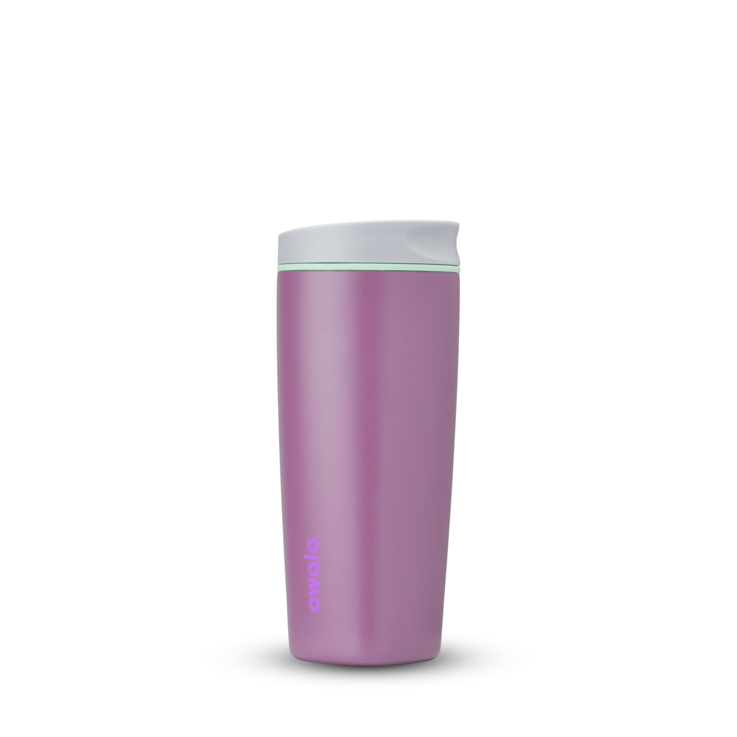 Owala SmoothSip Slider Insulated Stainless Steel Coffee Tumbler, Reusable Iced Coffee Cup, Hot Coffee Travel Mug, BPA Free 12 oz, Vanilla Bean