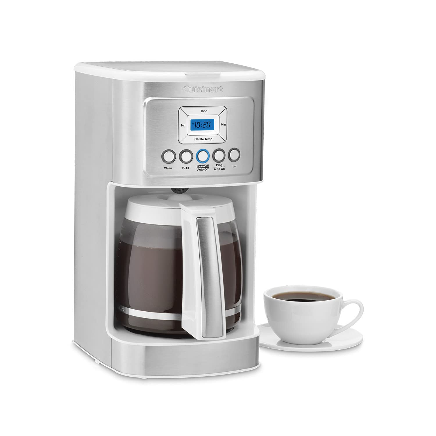 Cuisinart 14-Cup Coffee Maker, Programmable PerfecTemp Glass Carafe Coffee Machine with 1-4 Cup Setting, Brew Strength Control and Pause, Stainless Steel, DCC-3200NAS