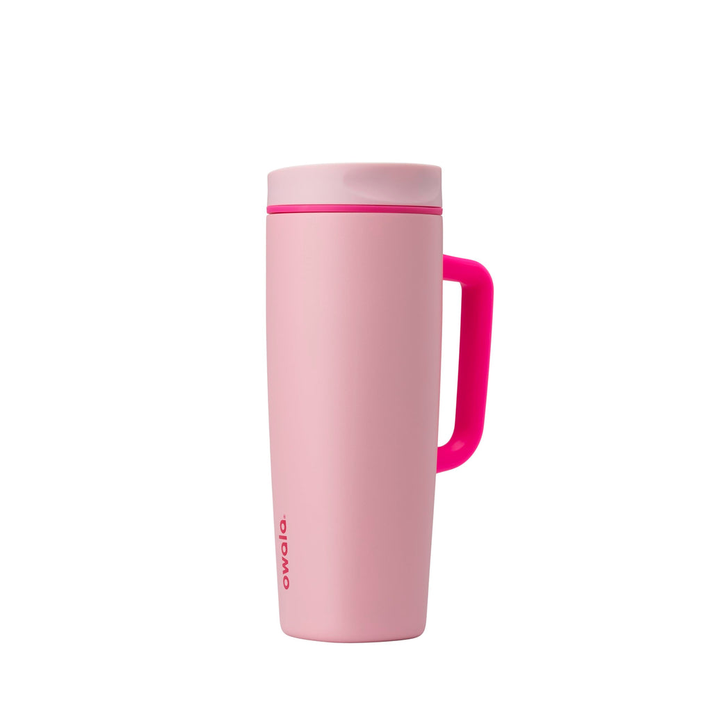 Owala SmoothSip Slider Insulated Stainless Steel Coffee Tumbler, Reusable Iced Coffee Cup, Hot Coffee Travel Mug, BPA Free 12 oz, Vanilla Bean