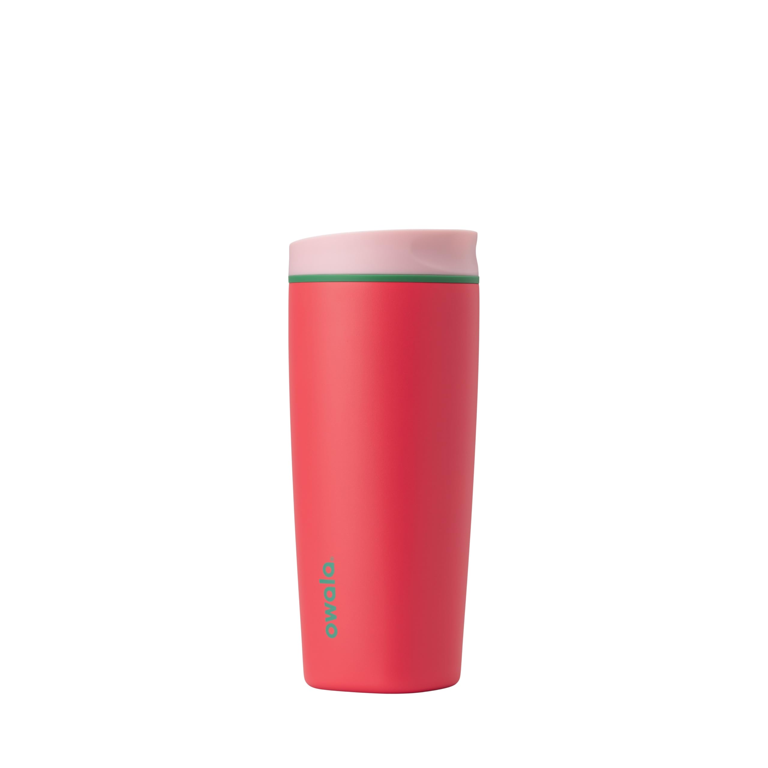 Owala SmoothSip Slider Insulated Stainless Steel Coffee Tumbler, Reusable Iced Coffee Cup, Hot Coffee Travel Mug, BPA Free 20 oz, Pucker Up