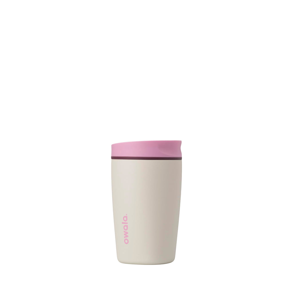 Owala SmoothSip Slider Insulated Stainless Steel Coffee Tumbler, Reusable Iced Coffee Cup, Hot Coffee Travel Mug, BPA Free 20 oz, Pucker Up