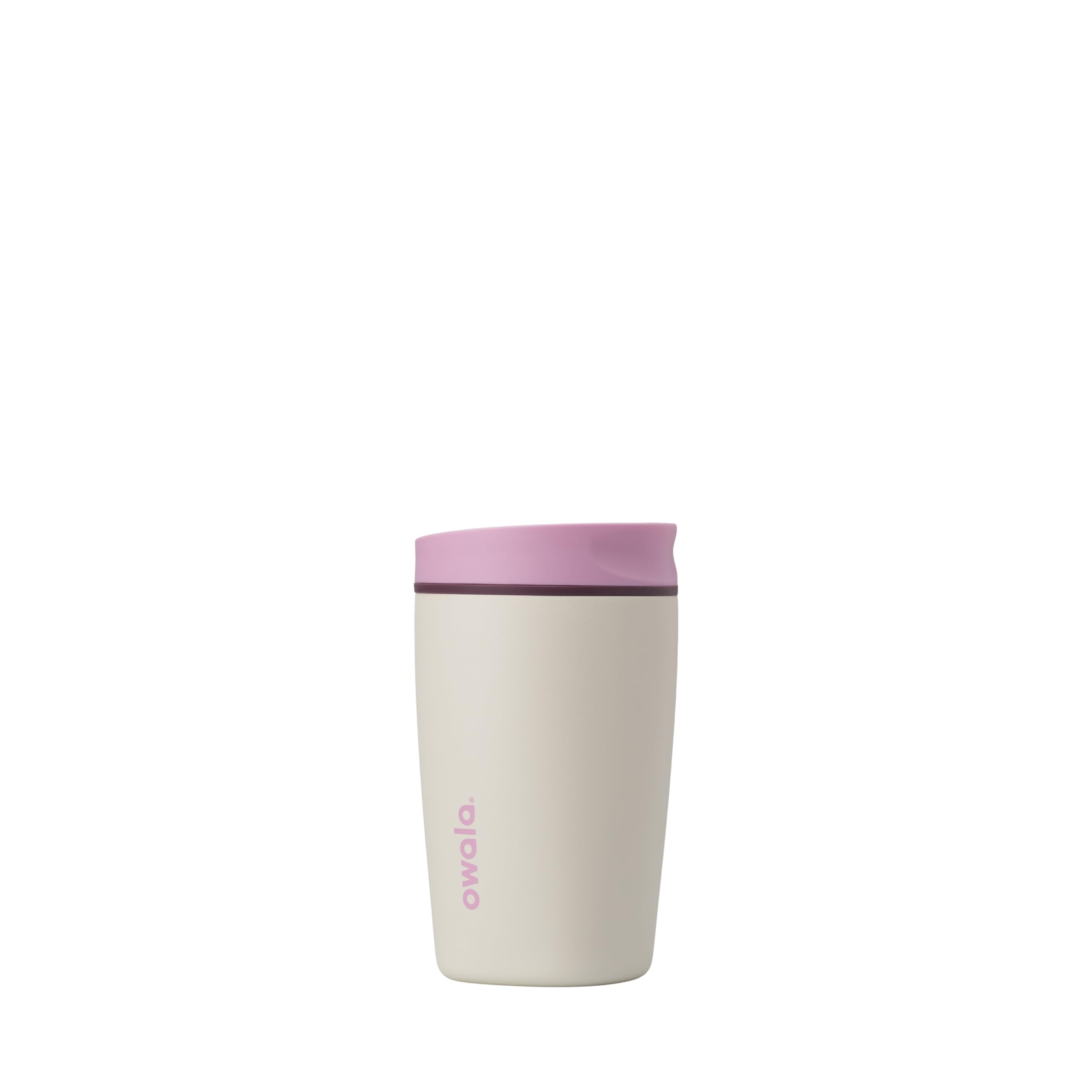 Owala SmoothSip Slider Insulated Stainless Steel Coffee Tumbler, Reusable Iced Coffee Cup, Hot Coffee Travel Mug, BPA Free 20 oz, Pucker Up