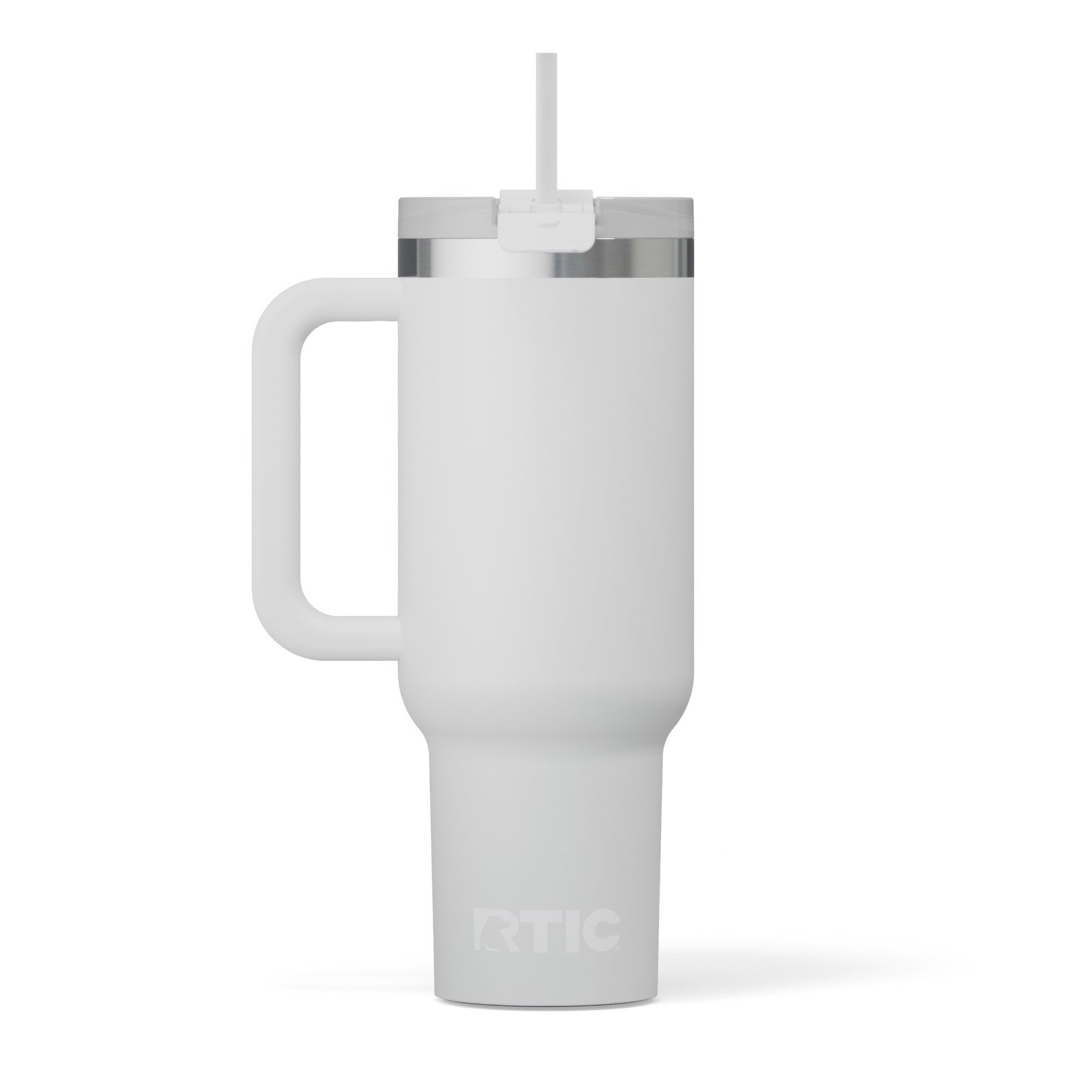 RTIC 40 oz Road Trip Tumbler Double-Walled Cermaic Lined Insulated Stainless Steel Portable Travel Coffee Mug Cup with Lid, Handle and Straw, Trailblazer