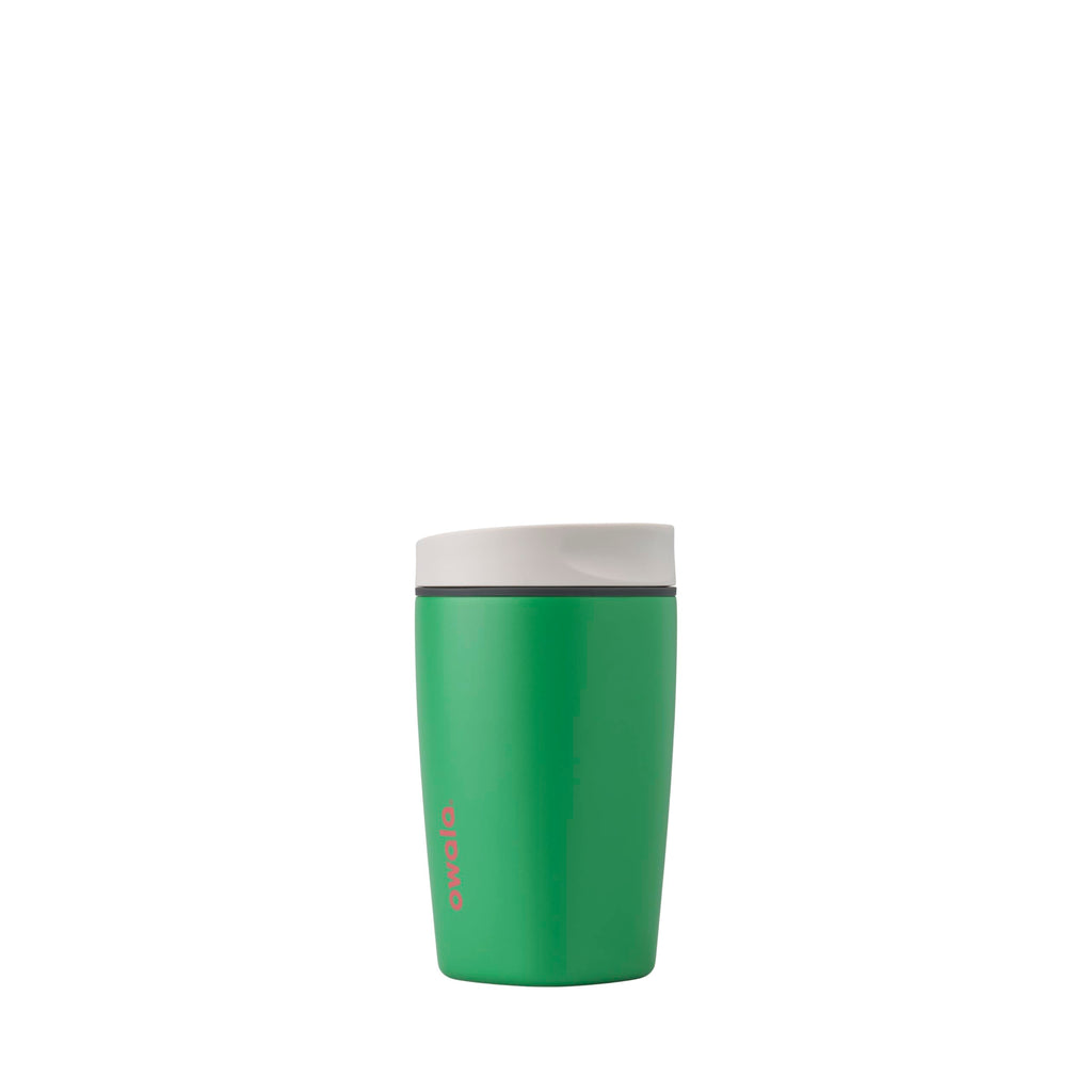Owala SmoothSip Slider Insulated Stainless Steel Coffee Tumbler, Reusable Iced Coffee Cup, Hot Coffee Travel Mug, BPA Free 12 oz, Vanilla Bean