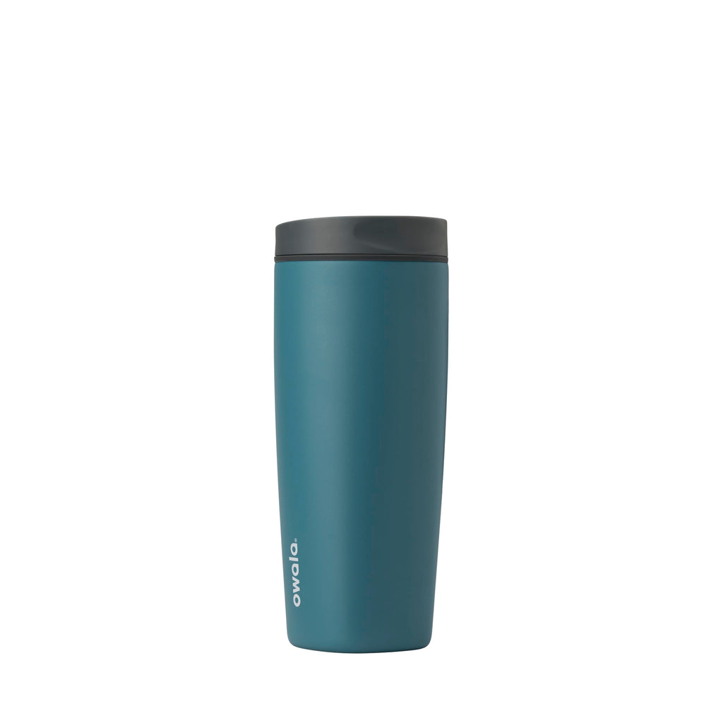 Owala SmoothSip Slider Insulated Stainless Steel Coffee Tumbler, Reusable Iced Coffee Cup, Hot Coffee Travel Mug, BPA Free 20 oz, Pucker Up