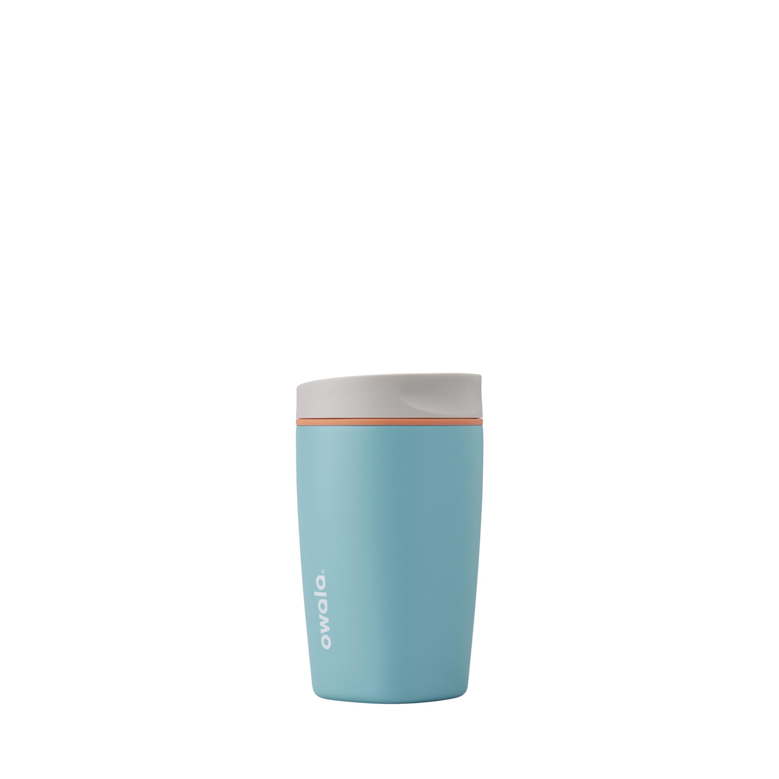 Owala SmoothSip Slider Insulated Stainless Steel Coffee Tumbler, Reusable Iced Coffee Cup, Hot Coffee Travel Mug, BPA Free 20 oz, Pucker Up