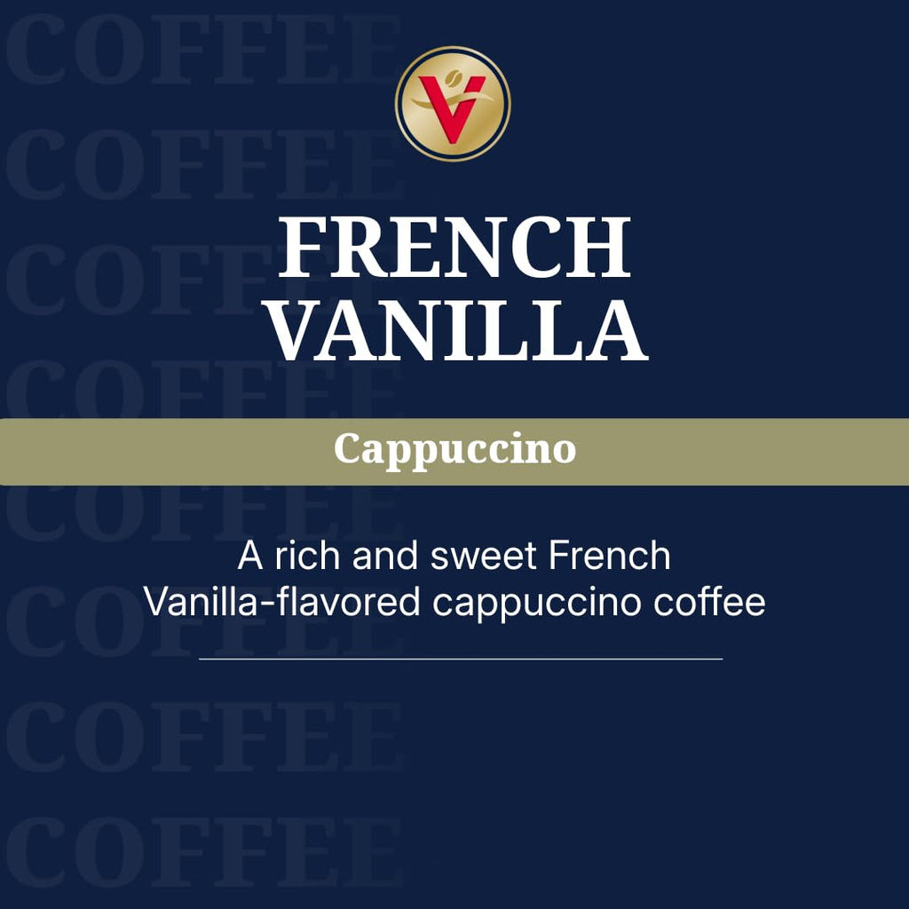 Victor Allen's Coffee White Chocolate Caramel Flavored Cappuccino, 42 Count, Single Serve Cups for Keurig K-Cup Brewers