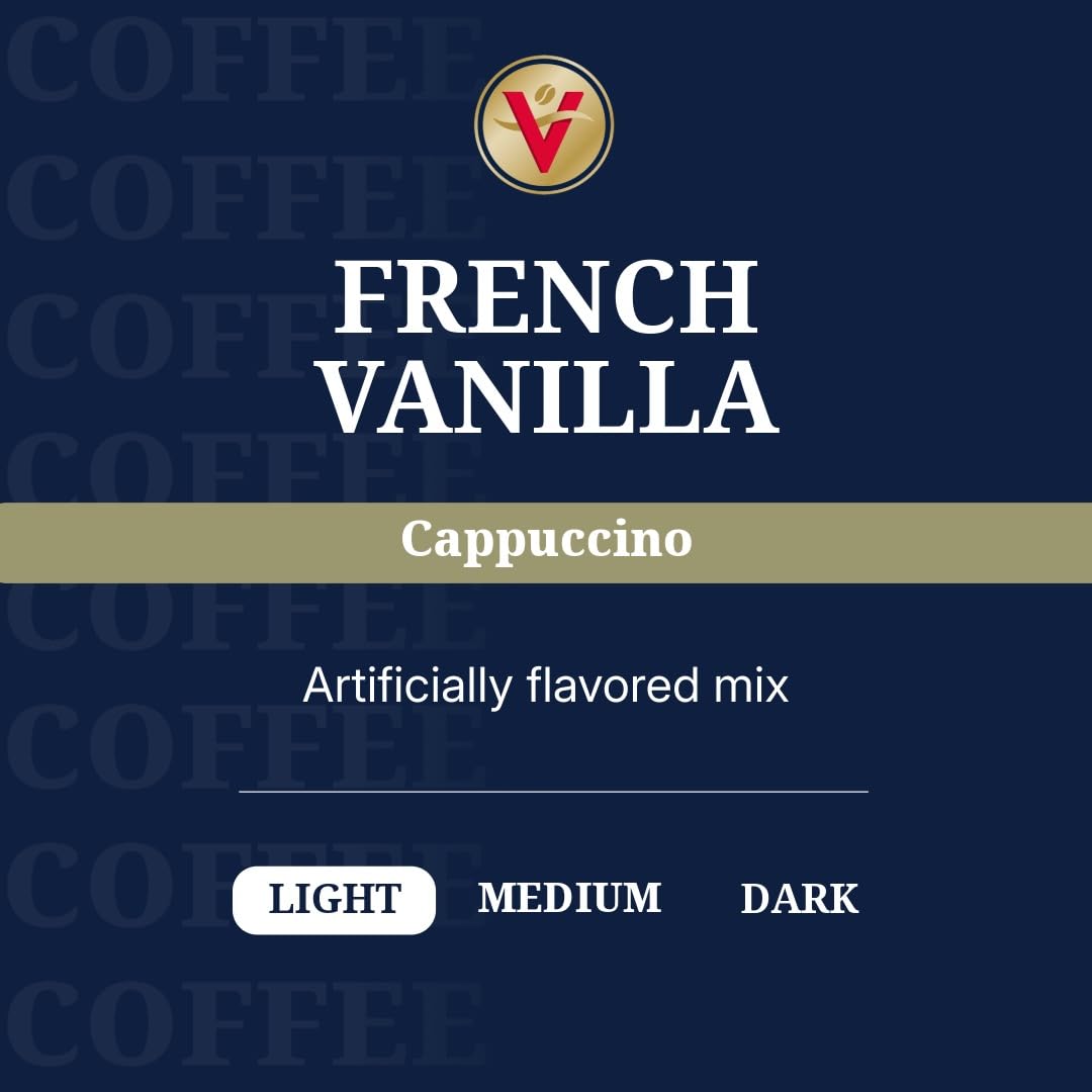 Victor Allen's Coffee White Chocolate Caramel Flavored Cappuccino, 42 Count, Single Serve Cups for Keurig K-Cup Brewers