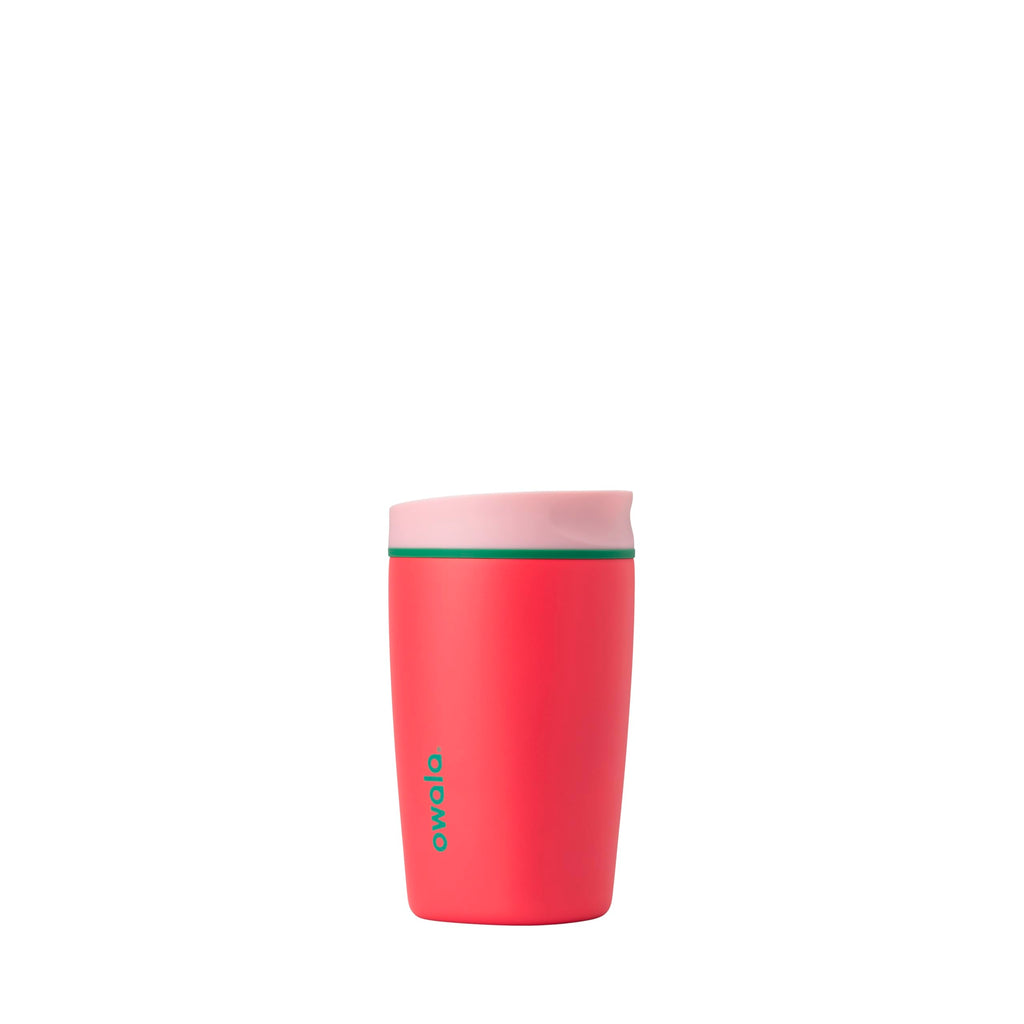 Owala SmoothSip Slider Insulated Stainless Steel Coffee Tumbler, Reusable Iced Coffee Cup, Hot Coffee Travel Mug, BPA Free 12 oz, Vanilla Bean