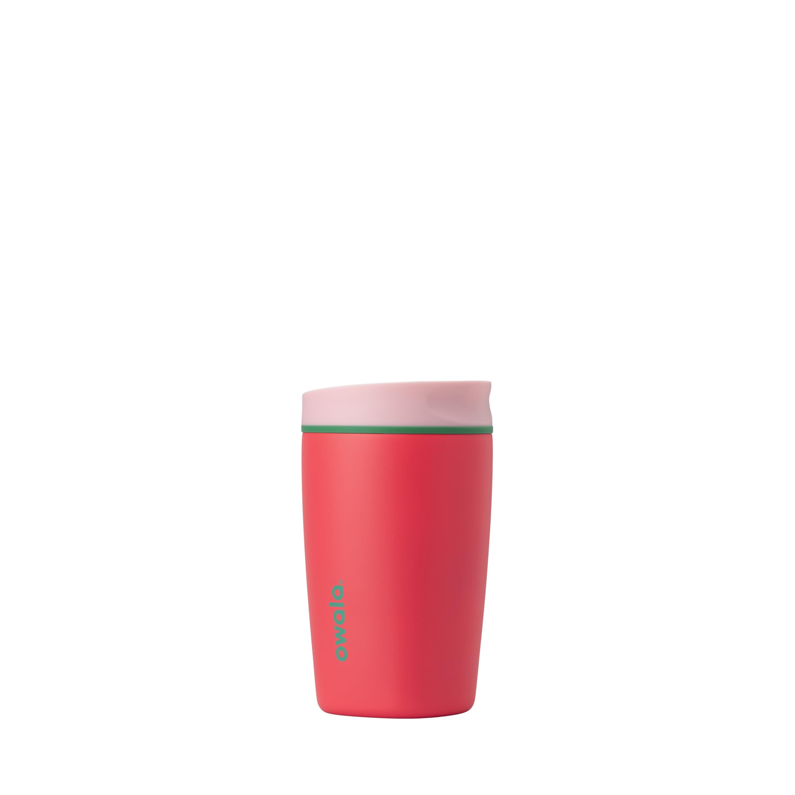 Owala SmoothSip Slider Insulated Stainless Steel Coffee Tumbler, Reusable Iced Coffee Cup, Hot Coffee Travel Mug, BPA Free 20 oz, Pucker Up