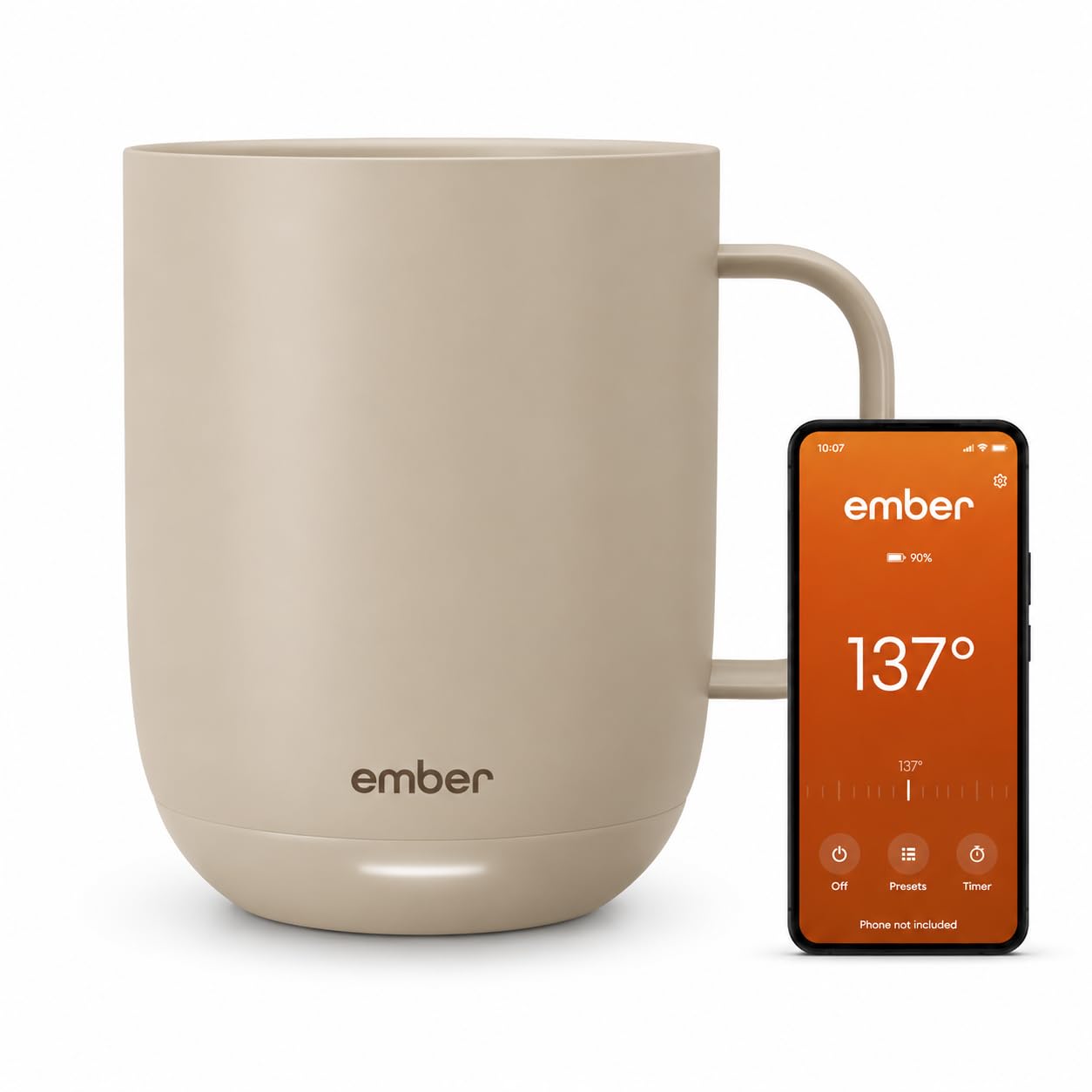 Ember Temperature Control Smart Mug 2, 14 Oz, App-Controlled Heated Coffee Mug with 80 Min Battery Life and Improved Design, Black