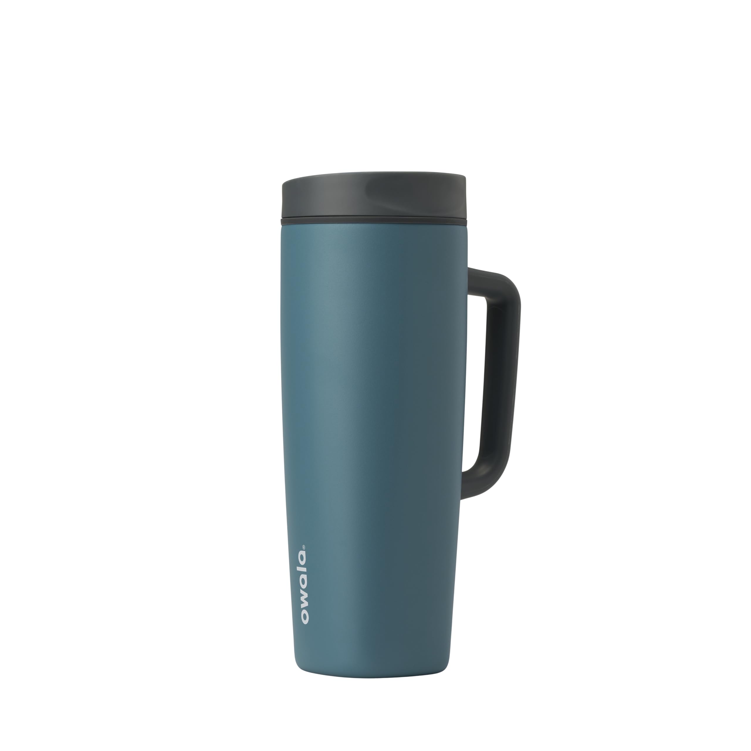 Owala SmoothSip Slider Insulated Stainless Steel Coffee Tumbler, Reusable Iced Coffee Cup, Hot Coffee Travel Mug, BPA Free 20 oz, Pucker Up