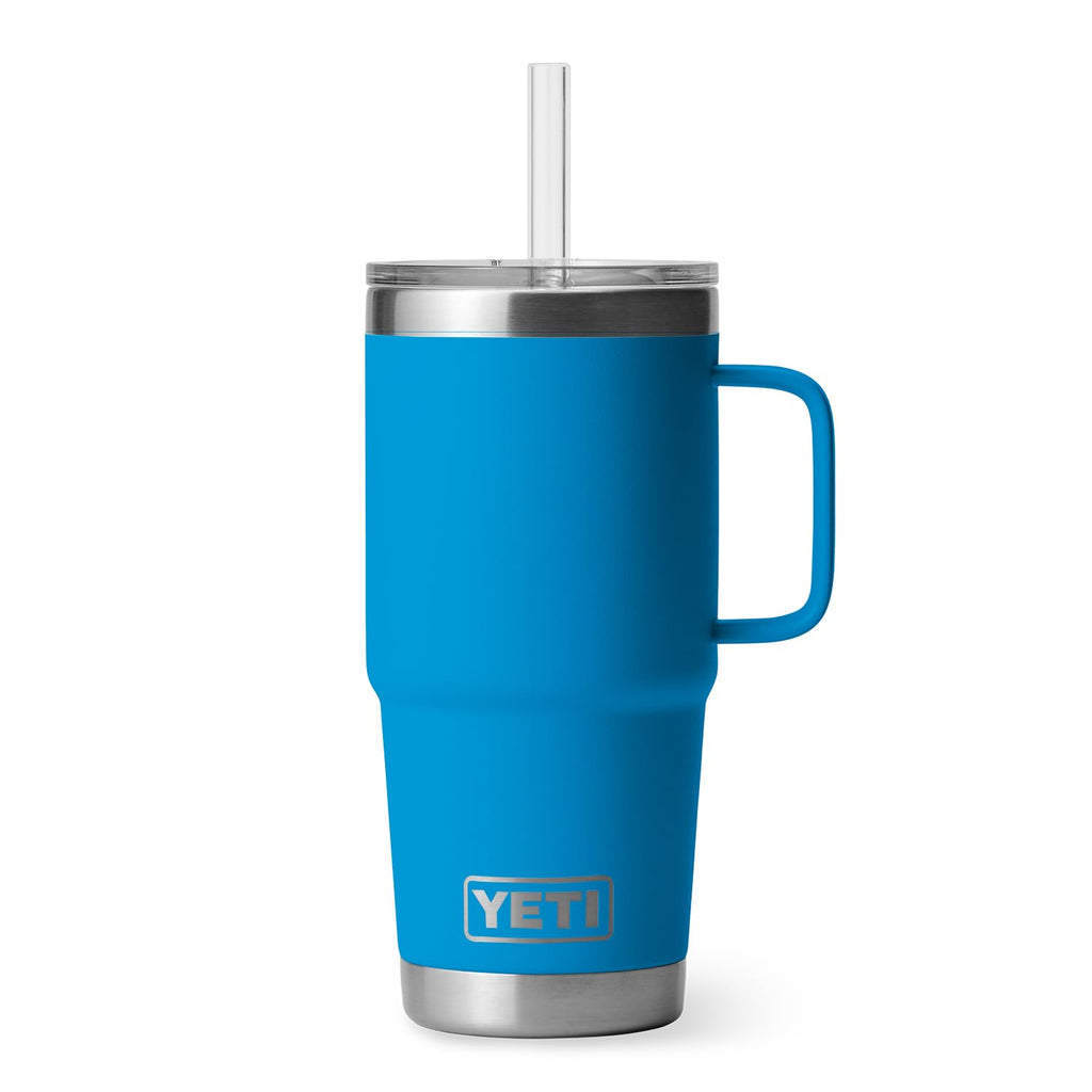 YETI Rambler 35 oz Tumbler with Handle and Straw Lid, Travel Mug Water Tumbler, Vacuum Insulated Cup with Handle, Stainless Steel, Moon Dust - Textured