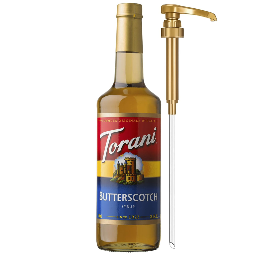 Torani Coffee Syrup, Vanilla Flavored Syrup for Drinks, Pump Included, 25.4 Fl Oz