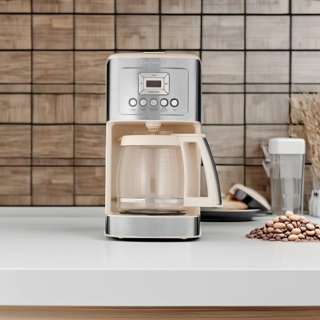 Cuisinart 14-Cup Coffee Maker, Programmable PerfecTemp Glass Carafe Coffee Machine with 1-4 Cup Setting, Brew Strength Control and Pause, Stainless Steel, DCC-3200NAS