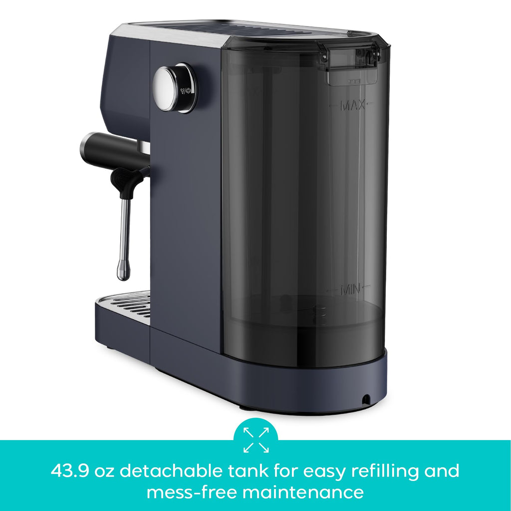 CASABREWS 3700 Essential Espresso Machine 20 Bar, Stainless Steel Cappuccino & Latte Coffee Maker with Steam Frother for Home, 43.9oz Water Tank, Silver