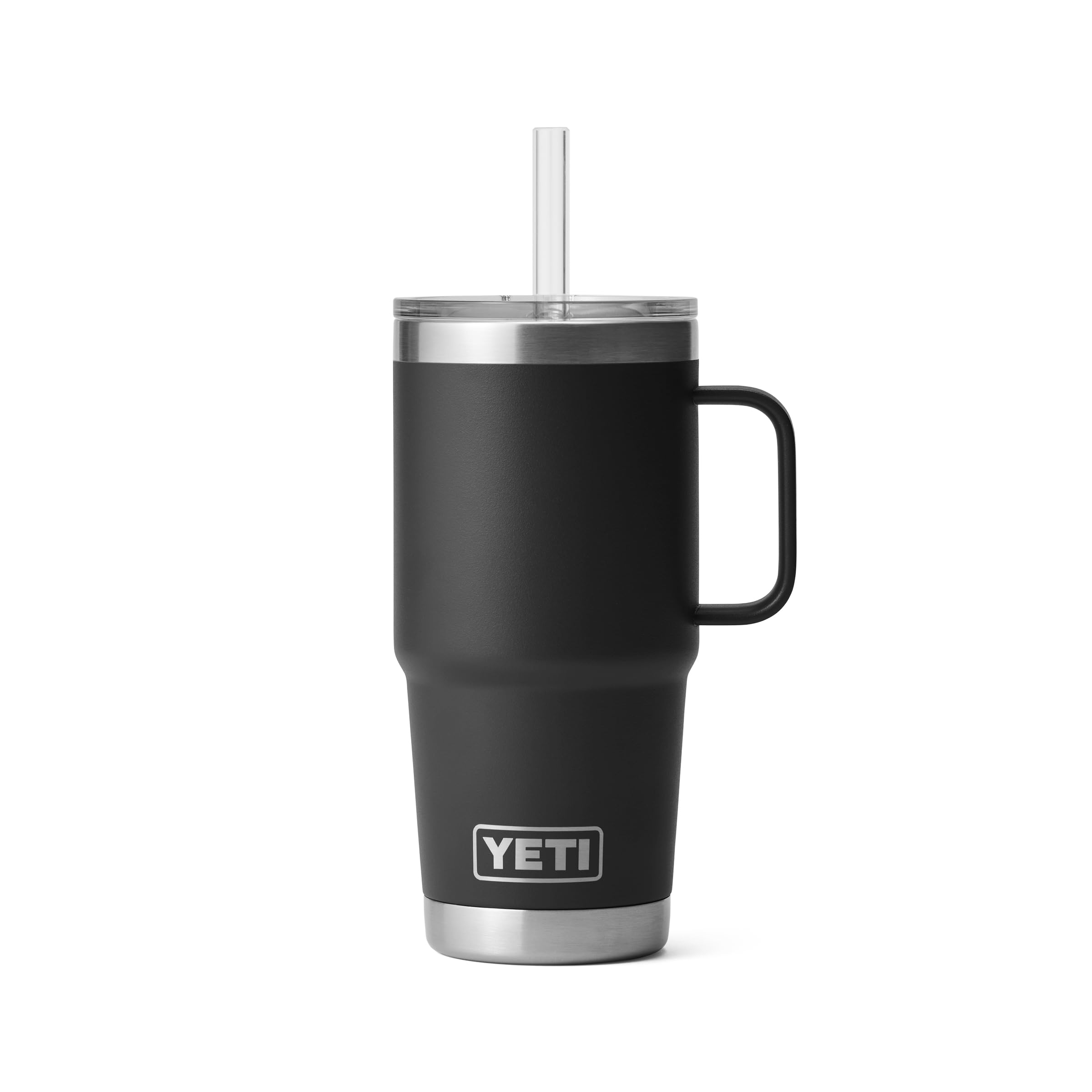YETI Rambler 35 oz Tumbler with Handle and Straw Lid, Travel Mug Water Tumbler, Vacuum Insulated Cup with Handle, Stainless Steel, Moon Dust - Textured