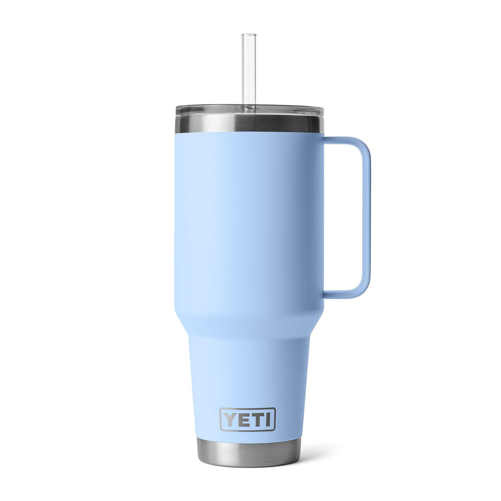 YETI Rambler 35 oz Tumbler with Handle and Straw Lid, Travel Mug Water Tumbler, Vacuum Insulated Cup with Handle, Stainless Steel, Moon Dust - Textured