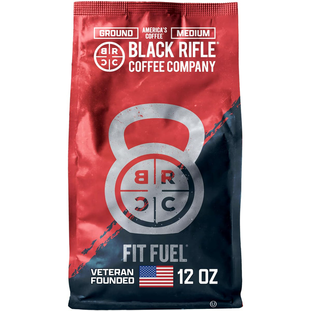 Black Rifle Coffee Company Just Black, 18oz Bag, Ground Coffee Medium Roast - Roasted Blend Made from Arabica Beans - Colombian & Brazilian Beans - Veteran Founded & American Made