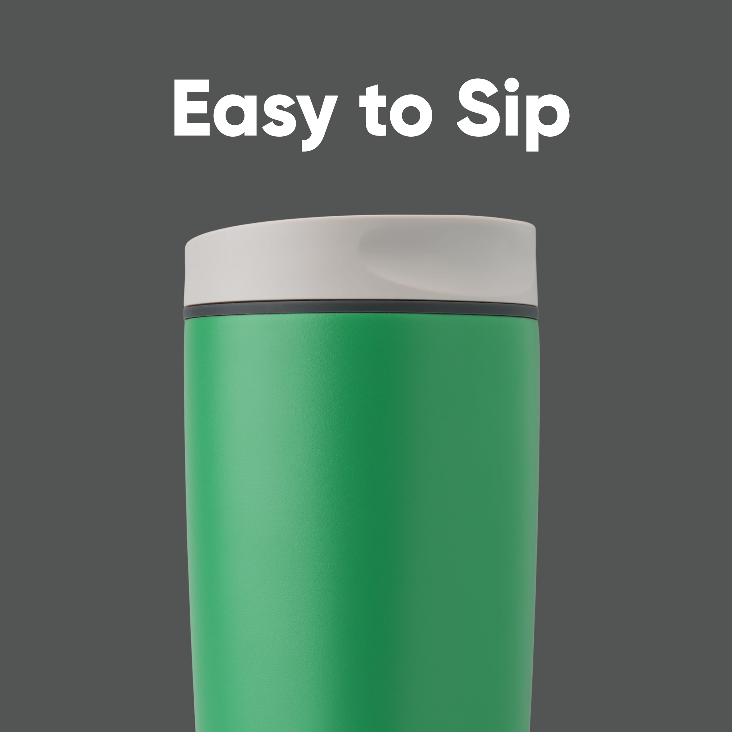Owala SmoothSip Slider Insulated Stainless Steel Coffee Tumbler, Reusable Iced Coffee Cup, Hot Coffee Travel Mug, BPA Free 12 oz, Vanilla Bean