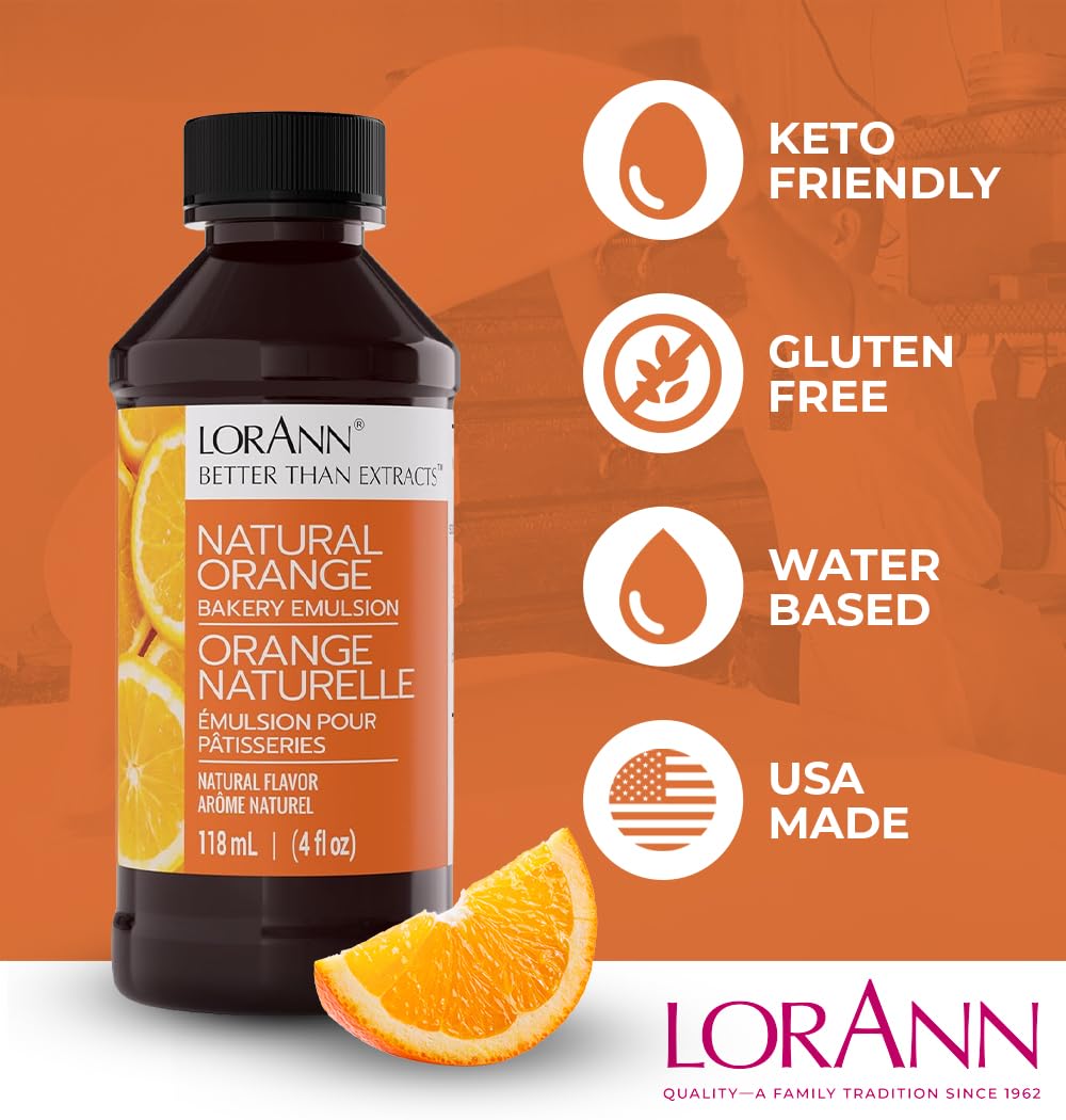LorAnn Oils Coffee Bakery Emulsion: True Essence, Ideal for Boosting Fruit Tones in Cakes, Cookies & Desserts, Gluten-Free, Keto-Friendly, Extract Substitute Essential for Your Kitchen, 4 Oz
