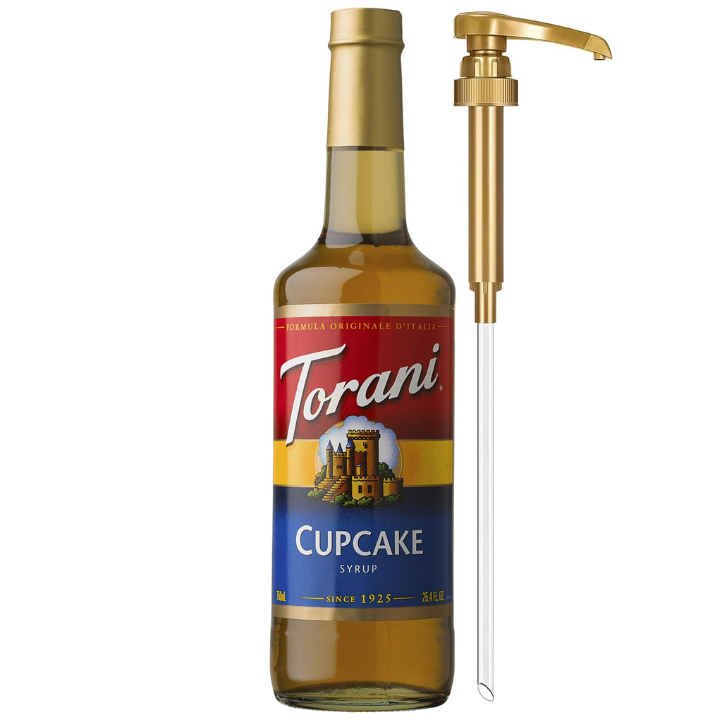 Torani Coffee Syrup, Vanilla Flavored Syrup for Drinks, Pump Included, 25.4 Fl Oz
